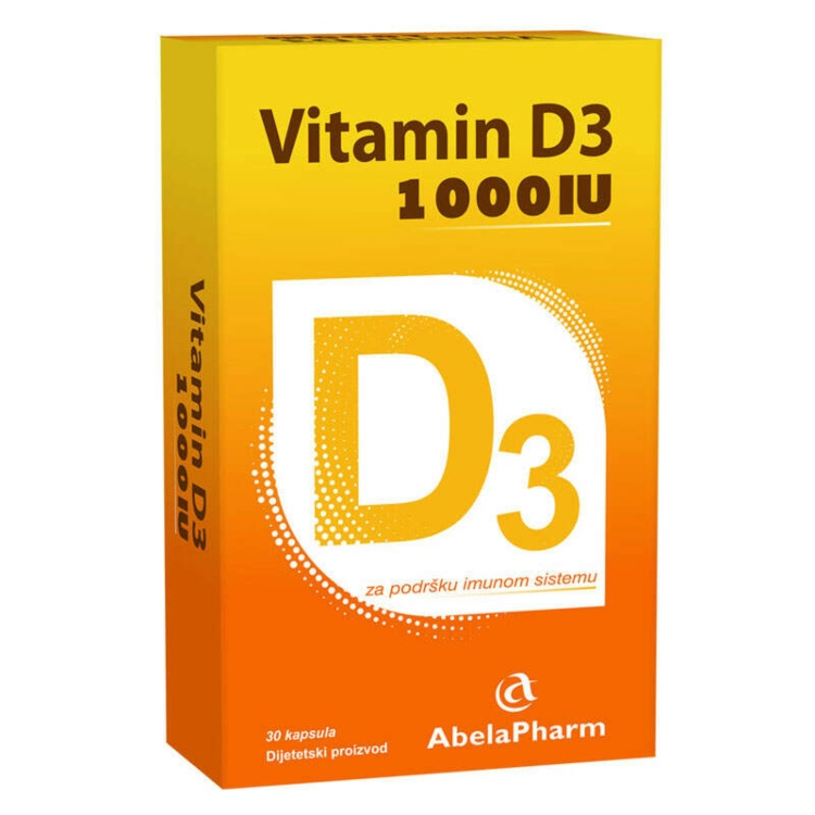 Abela Pharm Vitamin D3 1000IU 30 kapsula